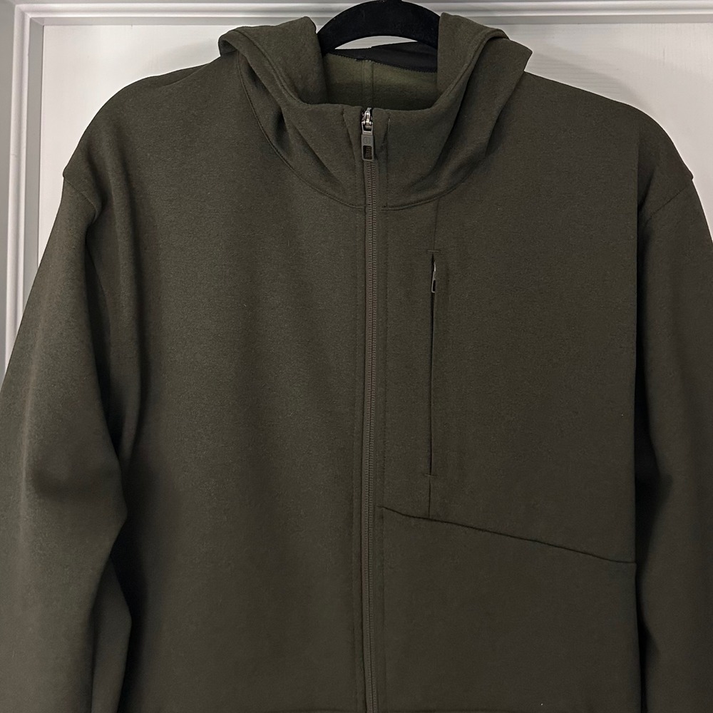 Lululemon City Sweat Zip Hoodie Thermo Heathered Dark Olive Size XL - Picture 5 of 13